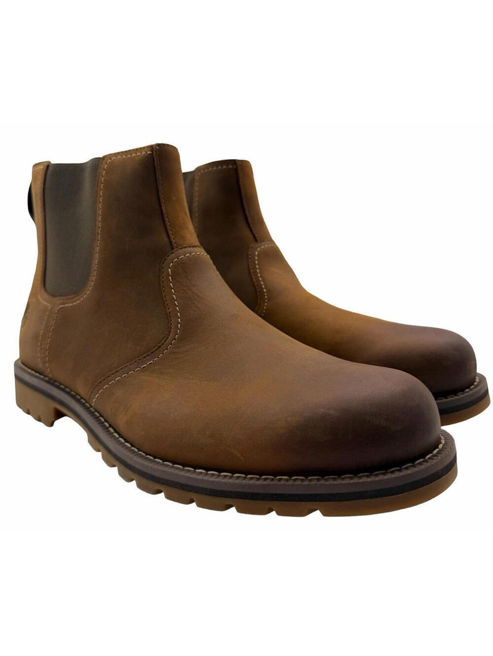 Timberland Larchmont Nubuck Leather Chelsea Boots Medium Brown Size US 12